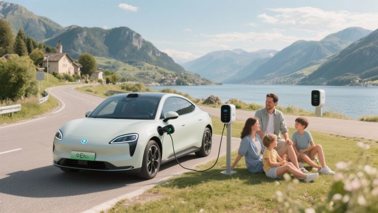 Elektrische auto-vakantie met kinderen