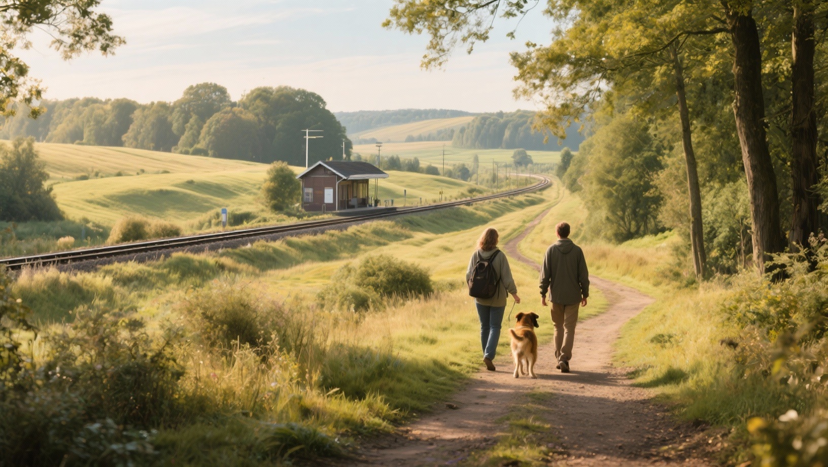 Treinwandelen met hond