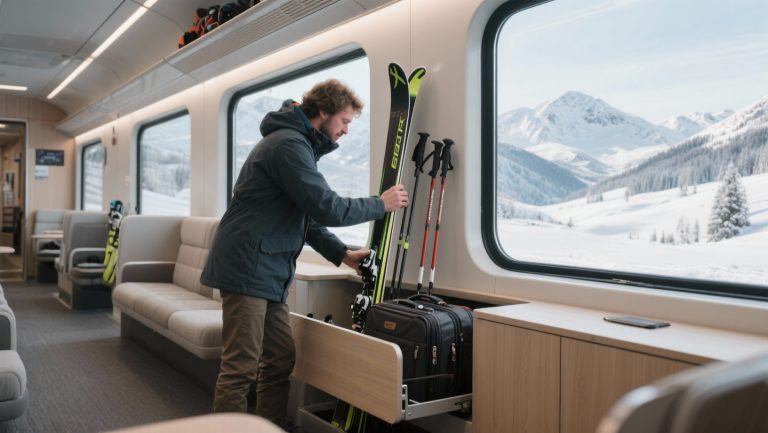 Bagageregels en ski-transport in wintersporttreinen