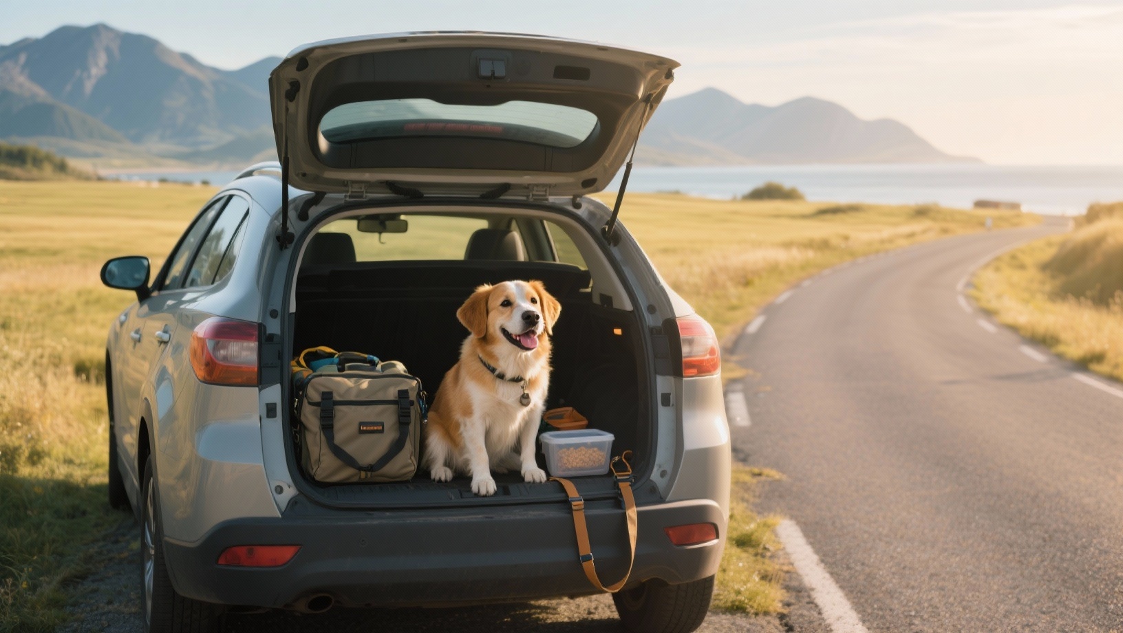 Voorbereidingen voor autovakantie met hond