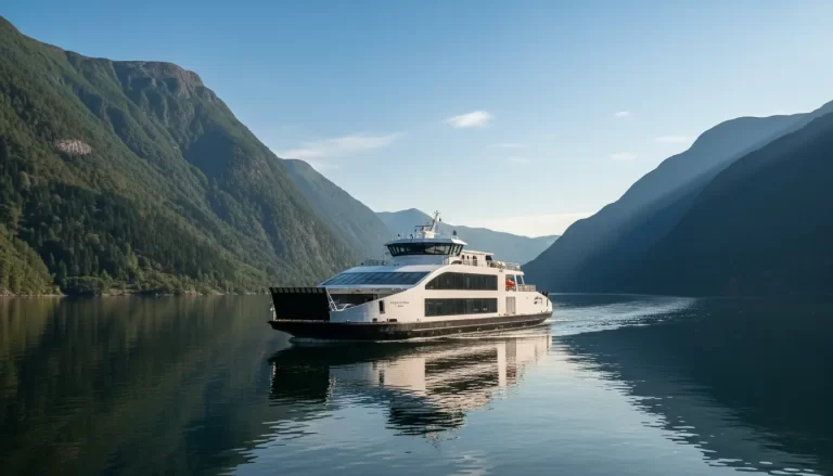 A modern car ferry.