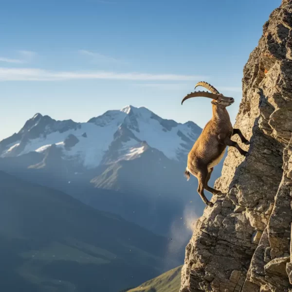 Een behendige steenbok