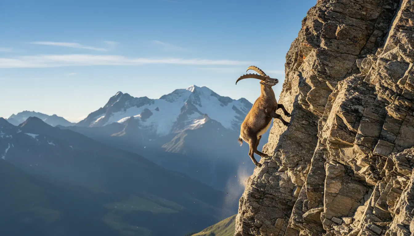 Een behendige steenbok