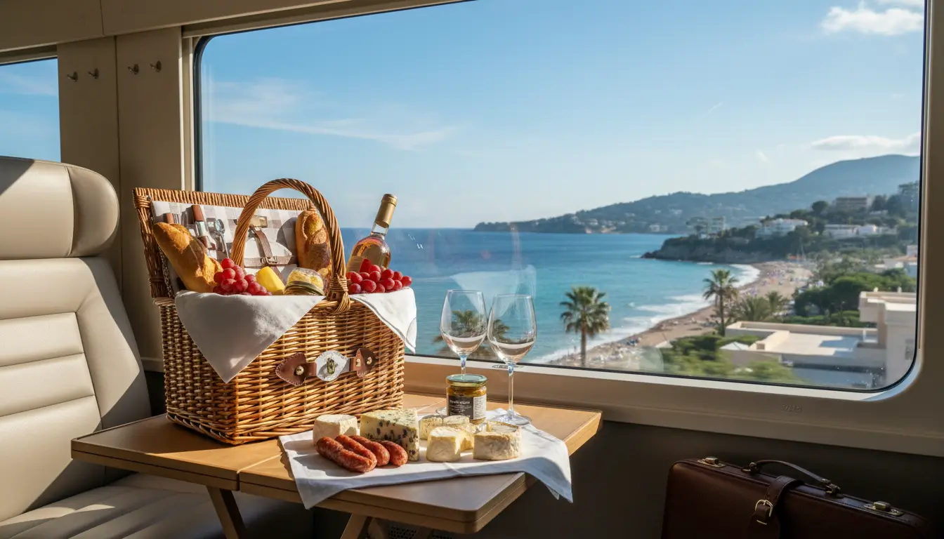 Een picknickmand met lokale lekkernijen