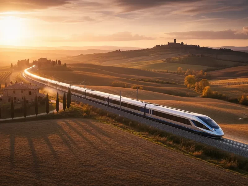 Een moderne hogesnelheidstrein