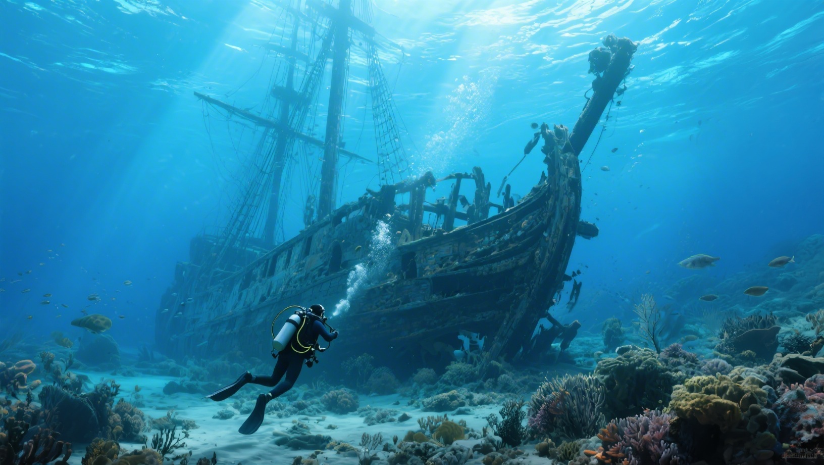 Duiken naar scheepswrakken