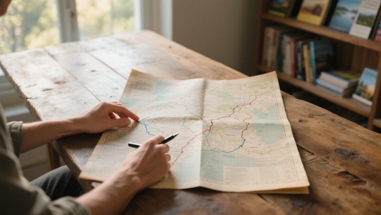 Roadtripplanning dagetappes en stops