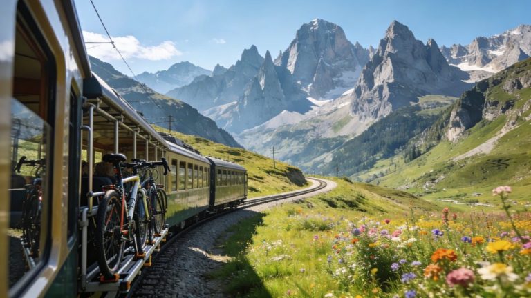 Alpen met trein en fiets combineren