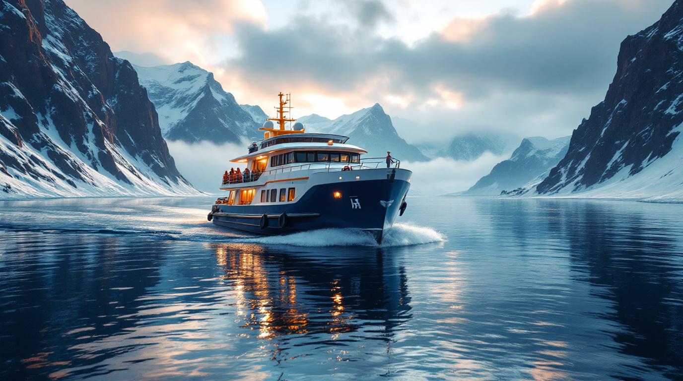 Een kleine, robuuste expeditiecruiseschip