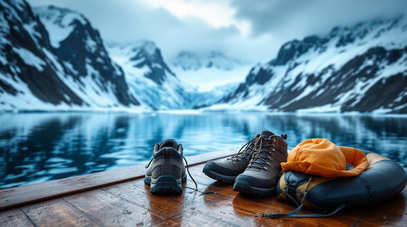 Een paar stevige wandelschoenen en een waterdichte rugzak