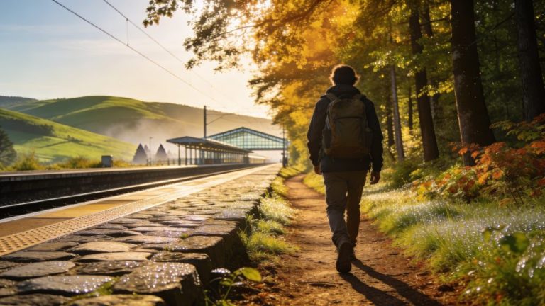 Vanaf het station de natuur in zonder auto