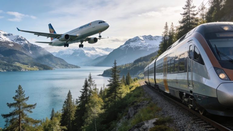 Trein of vliegtuig naar Scandinavië duurzamer