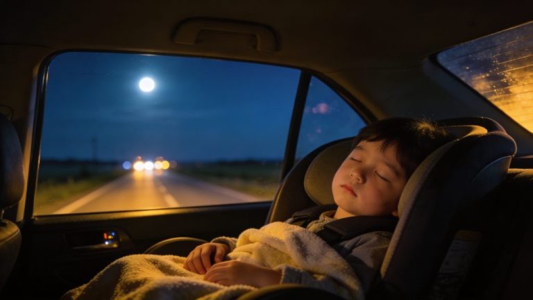 Nachts rijden met kinderen bespaart files en stress