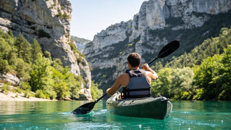 Kajakken op de Ardèche rivier in Frankrijk