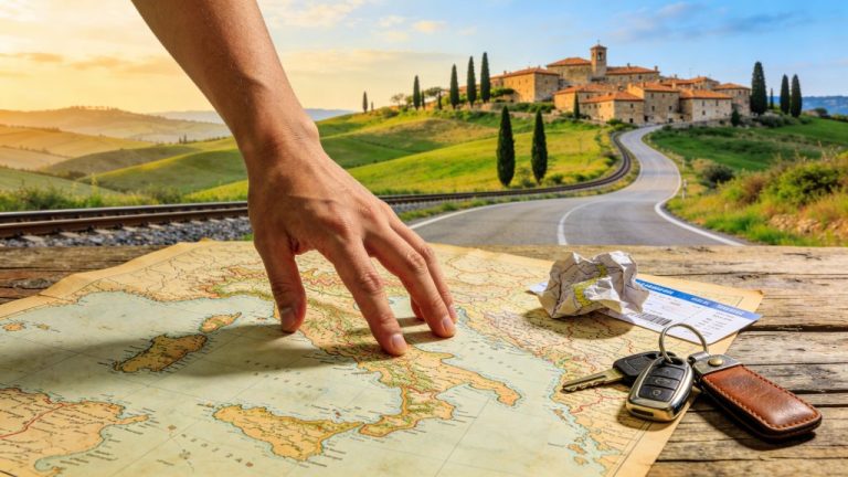 Trein of auto voor een roadtrip door Italië